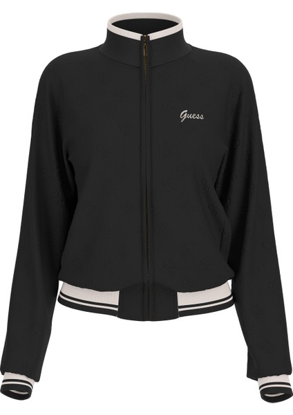 Kadın Paulina Kadın Fermuarlı Aktif Sweatshirt - Siyah