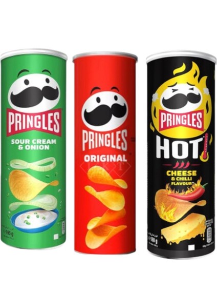 (3 Adets) Hot & Sour Cream & Orıgınal