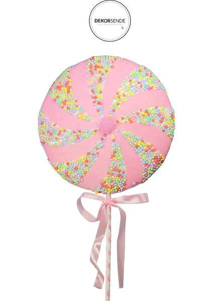 Yılbaşı Süsü Şekerli Lolipop Pembe 56 cm fiyatları