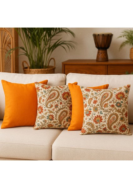 Bohem Duck Kumaş Kırlent Kılıfı 4’lü Set 🍂 Sonbaharın En Sıcak Kampanyası: 4 Al, 1 Öde!