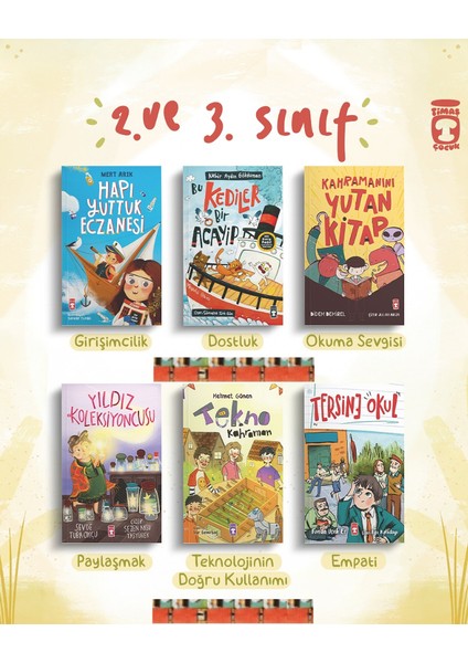 2 3. Sınıf-Hapı Yuttuk Eczanes, Tersine Okul, Tekno Kahraman, Yıldız Koleksiyoncusu, Bu Kediler Bir Acayip, Kahramanını Yutan Kitap(6kitap)