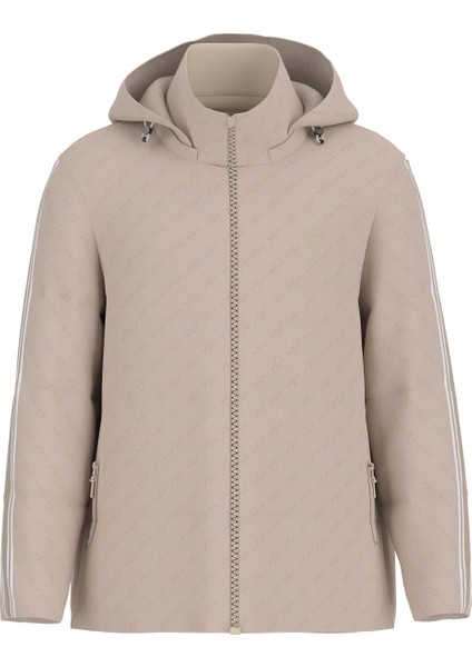 Erkek Fusco Kapüşonlu Fermuarlı Aktif Mont - Bej