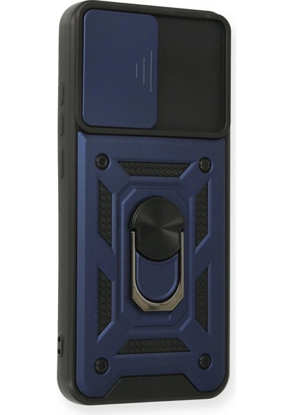 Newface Samsung Galaxy A03S Kılıf Pars Lens Yüzüklü Silikon - Lacivert fiyatları