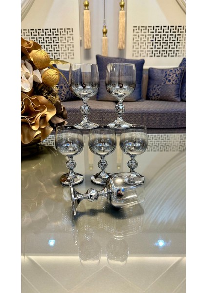 Bohemıa Kristal Titanyum Gümüş Renk Kahve Yanı Su Bardağı 150 cc fırsatları