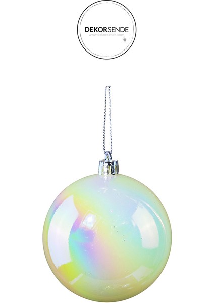 Yılbaşı Süsü Sedefli Yuvarlak 3'lü Top 8 cm fiyatları