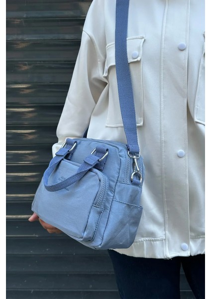 Ithal Klinkır Kumaş Unisex Omuz Çantası