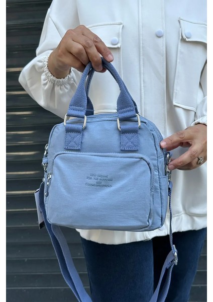 Ithal Klinkır Kumaş Unisex Omuz Çantası