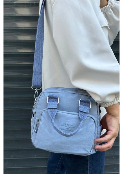 Ithal Klinkır Kumaş Unisex Omuz Çantası