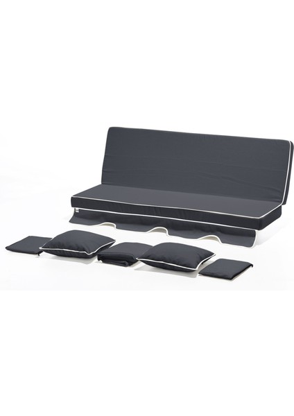 Salıncak Minder Takımı 4 Kişilik (Süngerli) - Antrasit