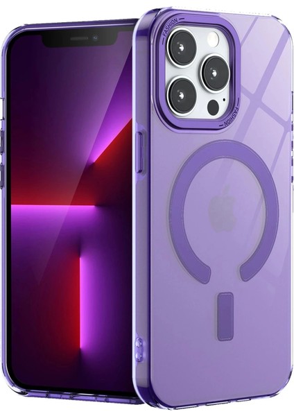 Newface iPhone 13 Pro Max Kılıf Troy Magsafe Kapak - Mor