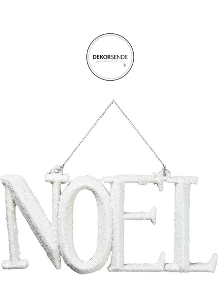 Yılbaşı Süsü Simli 2'li Noel Yazısı Beyaz 13 cm fiyatları