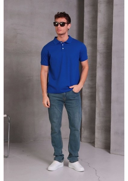 Erkek Slim Fit Pamuklu Yumuşak Doku Nefes Alan Kumaş Yakalı Tişört modelleri