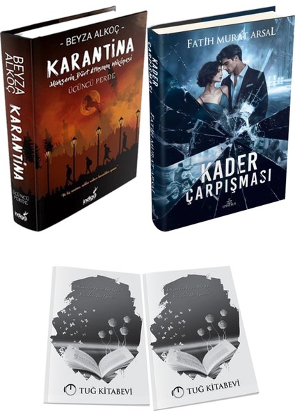 Kader Çarpışması Ciltli ve Karantina 3 Ciltli Beyza Alkoç 2li Set + Hediyeli