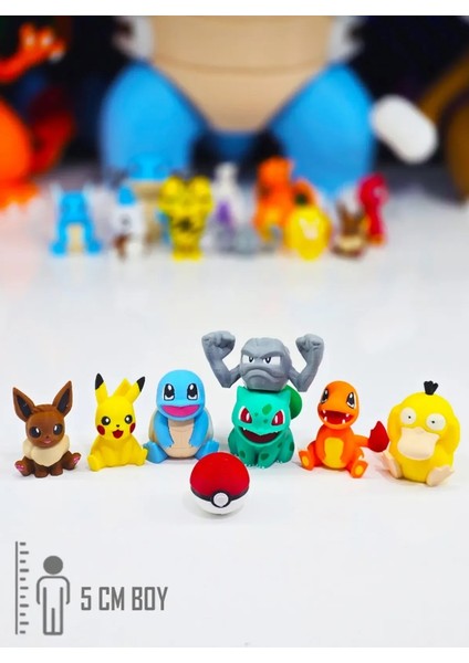 15 Adet Mega Pokemon Figür Seti Mewtwo, Blastoise, Charizard, Pikachu, Bulbasaur 5-8 cm modelleri