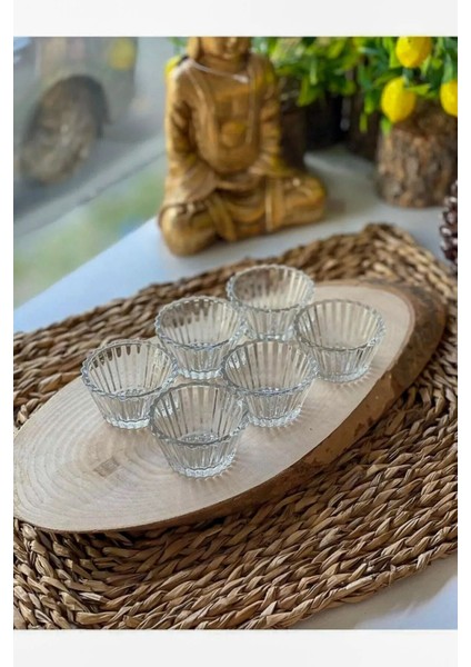 6 Adet Kahve Yanı Mini Cam Şekerlik Lokumluk Sosluk Cam Sosluk fiyatları