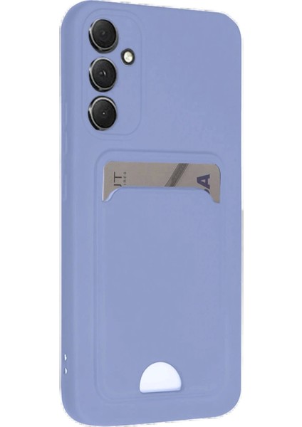 Newface Samsung Galaxy A16 5g Kılıf Kelvin Kartvizitli Silikon - Lila
