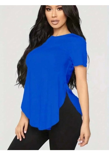 Kadın Türlü Viskon Kumaş Yırtmaç Detaylı Bluz
