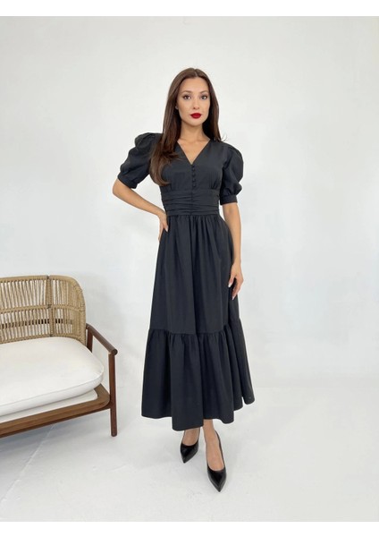 6411 Elbise-Siyah