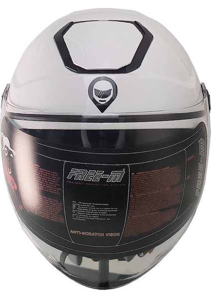 Motosiklet ve Bisiklet Kaskı Yarım Arka Reflektörlü Güneş Vizörlü Kask Beyaz fiyatları