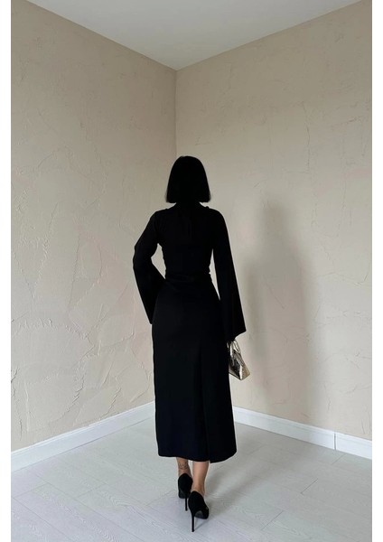 Siyah Tek Kollu Elbise fırsatları