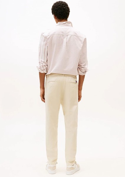 Erkek Rahat Konik Kesim Pantolon - Krem modelleri