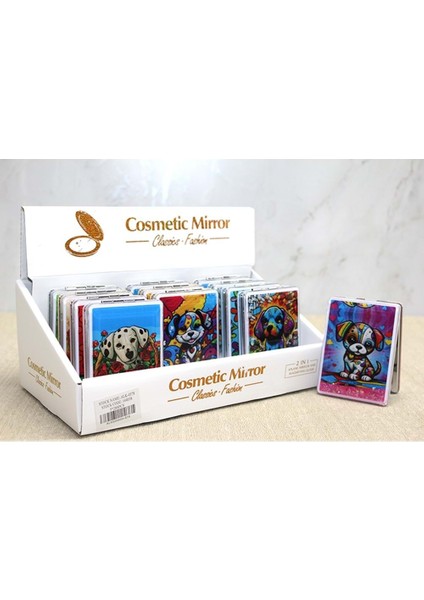 Hareketli Sulu Detaylı Köpek Figürlü El Aynası fiyatları