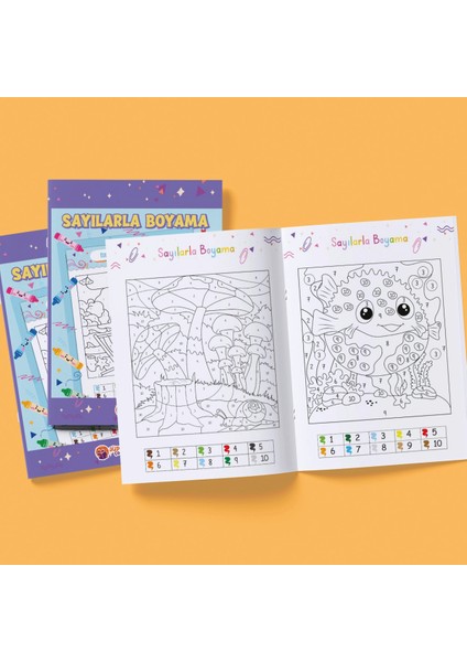 Sayılarla Boyama Kitabı – Seviye 3 | 5-7 Yaş Çocuklar Için | 32 Sayfa | Kodlamalı Aktivite Serisi modelleri
