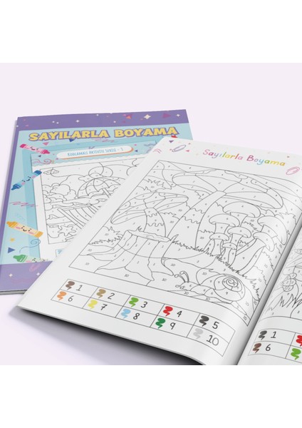 Sayılarla Boyama Kitabı – Seviye 3 | 5-7 Yaş Çocuklar Için | 32 Sayfa | Kodlamalı Aktivite Serisi fırsatları