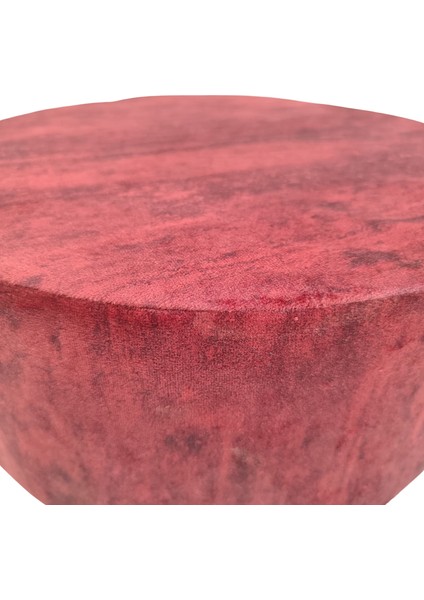 Puf Koltuk Bench Tabure – Bordo Agac Kabugu desen - Ahşap Ayaklı - Doğal Modern Stil