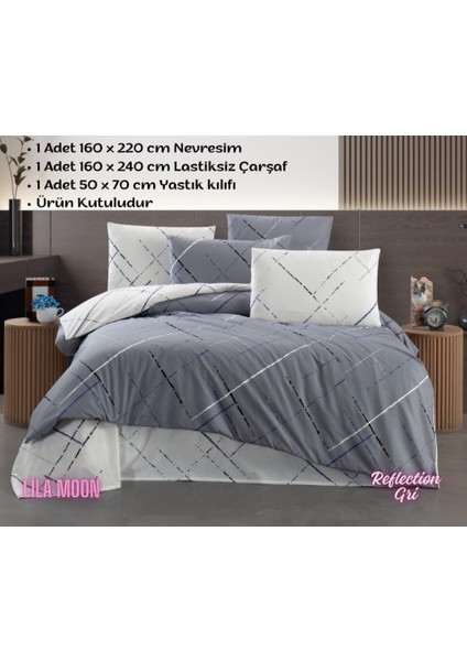 Ranforce Light (Reflection Gri) Tek Kişilik Nevresim Takımı fiyatları