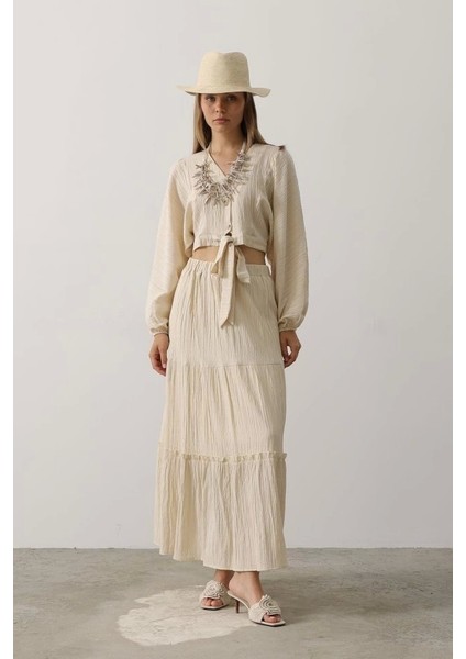 Balon Kollu Etekli Kaş Takım - Taş fiyatları