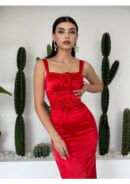 Pag Ip Askılı Elbise