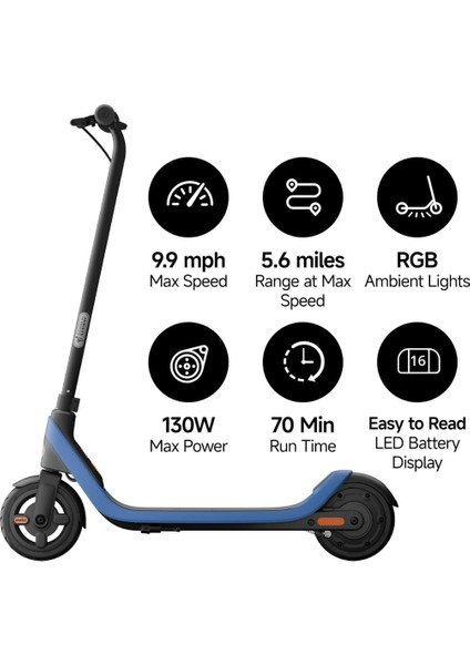3 Farklı Sürüş Modu ile Elektrikli Çocuk Scooter,ninebot C2 Lite indirimleri