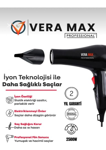 Profesyonel Kuaför Saç Kurutma & Düzleştirici Turbo Fön Makinası 2500WT fırsatları