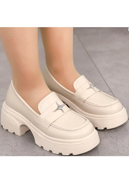 304 - Yıldız Detaylı Loafer - Oxford - Akıllı Ortopedik Taban - Kadın Ayakkabı fiyatları