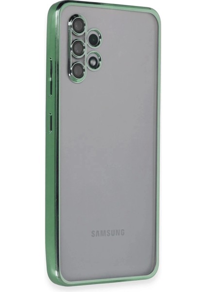 Newface Samsung Galaxy A32 Kılıf Razer Lensli Silikon - Yeşil