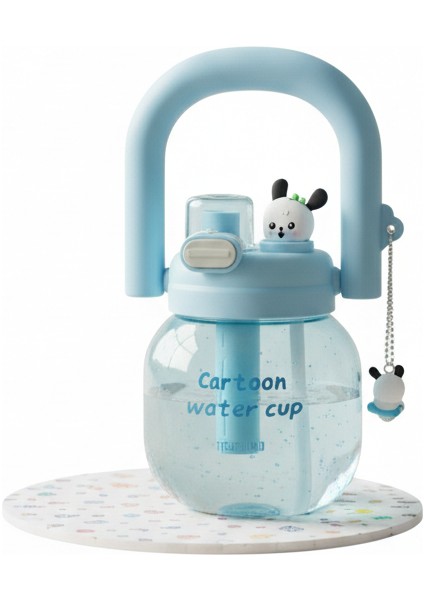 Sevimli Çocuk Suluk Mavi – Pipetli & Detoks Hazneli 500 ml Su Şişesi Anaokulu Ilkokul fiyatları