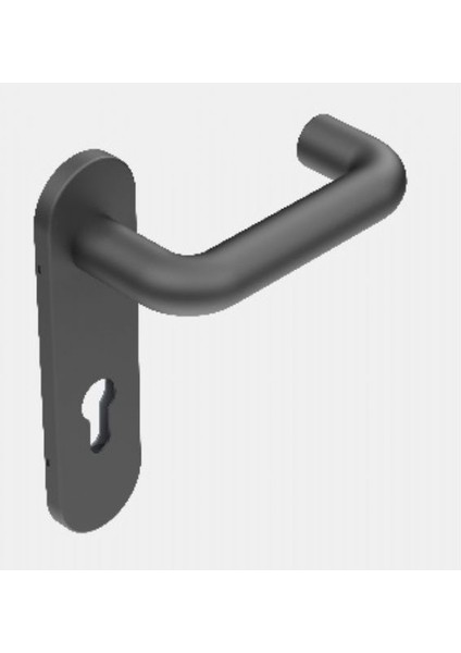 Gömme Kilitli Panik Bara Uygun HFT66M Modeli Siyah Yangın Kapısı Dış Kolu