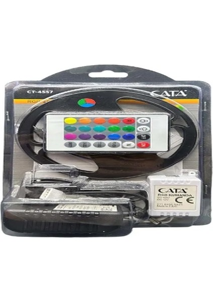CT-4557 Rgb Şerit LED Seti 5m (Trafo + Kumanda)