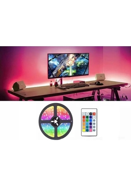 CT-4557 Rgb Şerit LED Seti 5m (Trafo + Kumanda) fiyatları