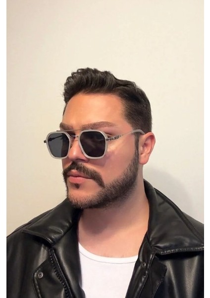 Siyah Erkek Güneş Gözlüğü Titanyum Çerçeve