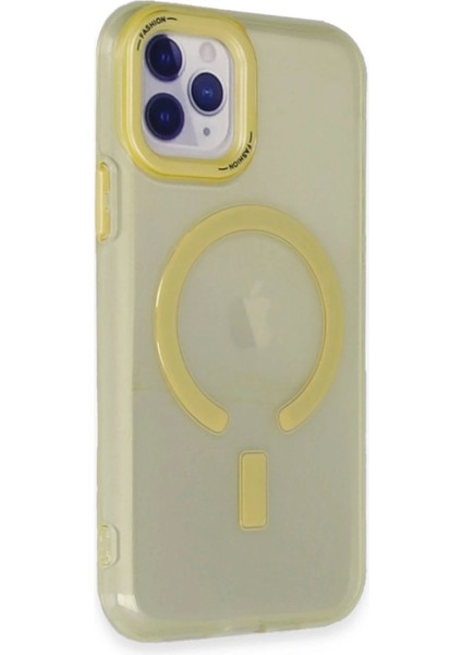 Newface iPhone 11 Pro Max Kılıf Troy Magsafe Kapak - Sarı
