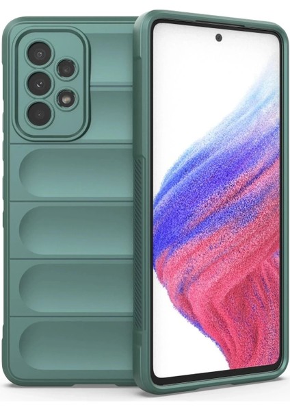 Newface Samsung Galaxy A53 5g Kılıf Optimum Silikon - Koyu Yeşil