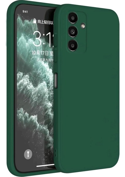 Newface Samsung Galaxy S23 Fe Kılıf First Silikon - Koyu Yeşil