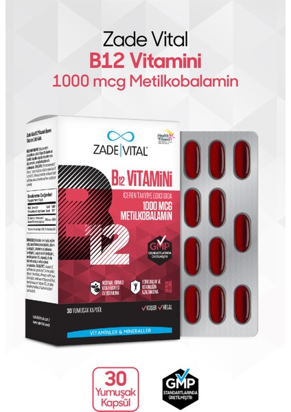 Vitamin B12 30 Yumuşak Kapsül
