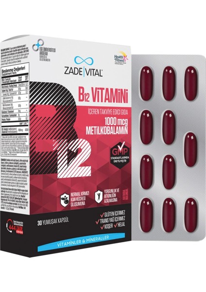 Vitamin B12 30 Yumuşak Kapsül modelleri