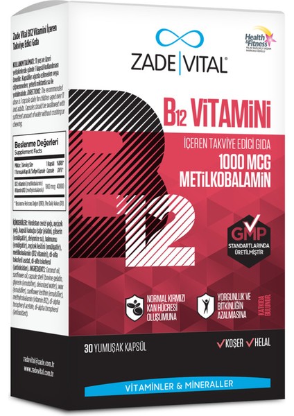 Vitamin B12 30 Yumuşak Kapsül indirimleri