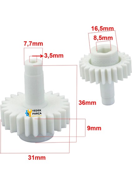 Goldmaster Uyumlu BY-5213 Robotix Mutfak Robotu Hazne Kapağı Çıkış Dişlisi fiyatları