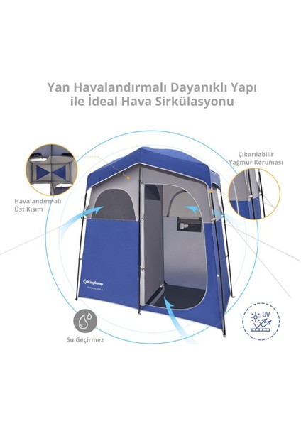 Kingcamp Marasusa Iı Double Çiftli Duş ve Tuvalet Çadırı Blue fiyatları