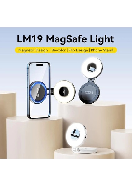 LM19 Magsafe LED Selfie Ring Light Beyaz L015 fırsatları